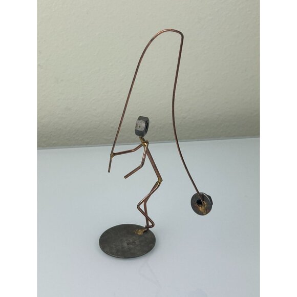 Rock Creek Metal Craft Nuts Wire Bolts Fly Fishing Art Welded Figure Eclectic - Picture 8 of 15